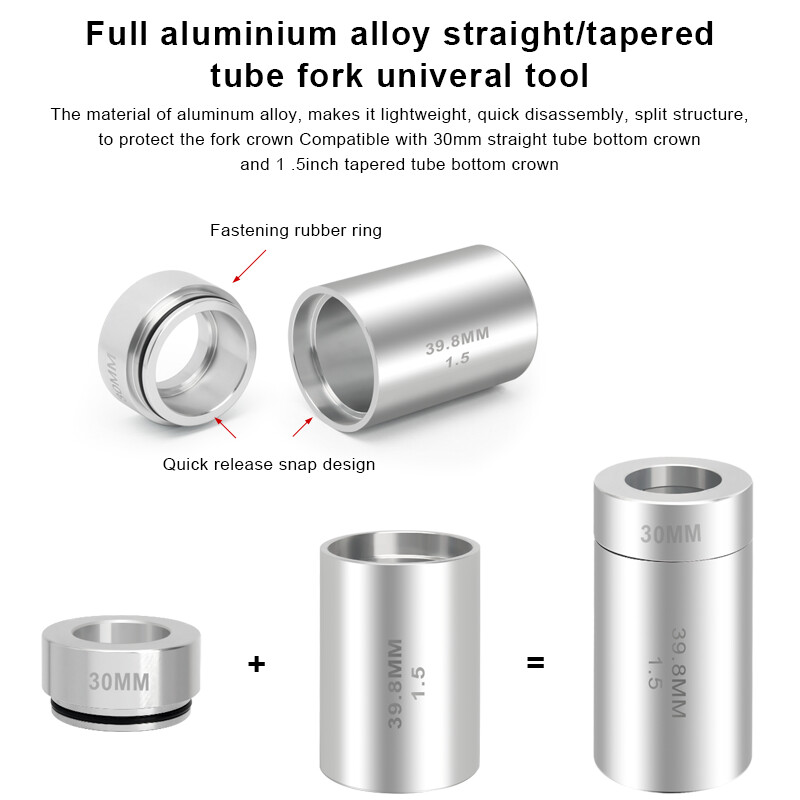 Κιτ μπροστινού πιρουνιού ποδηλάτου Εγκατάσταση ποδηλάτου Επισκευή ακουστικών Crown Race Setting για 28,6 mm 1-1/2" ή 1-1/8"