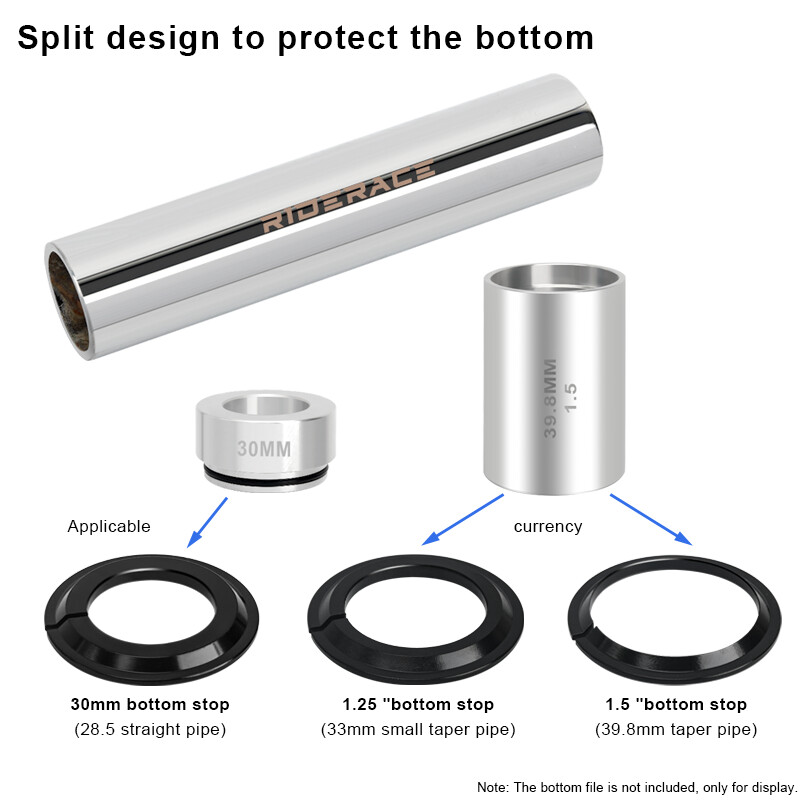 Κιτ μπροστινού πιρουνιού ποδηλάτου Εγκατάσταση ποδηλάτου Επισκευή ακουστικών Crown Race Setting για 28,6 mm 1-1/2" ή 1-1/8"