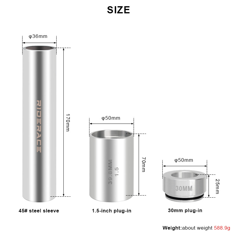 Κιτ μπροστινού πιρουνιού ποδηλάτου Εγκατάσταση ποδηλάτου Επισκευή ακουστικών Crown Race Setting για 28,6 mm 1-1/2" ή 1-1/8"