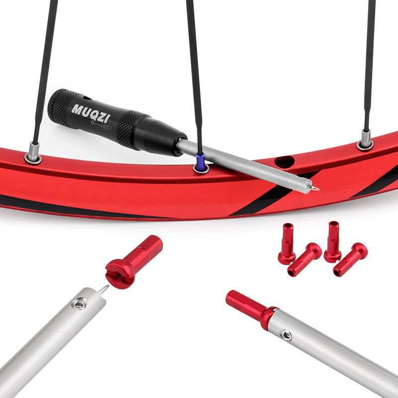 MUQZI spieķa nipeļa piedziņas rīks MTB velosipēda spieķu nipeļa noņemšanas uzstādīšanas uzgriežņu atslēgas velosipēda spieķa nipeļa ievietošanas rīks