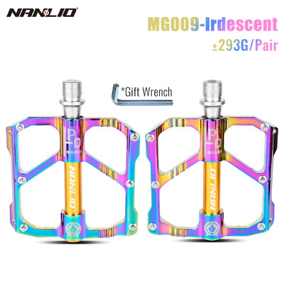 Πεντάλ Nanlio Mountain Bike, Cross-Country, Trail, 6 σφραγισμένα ρουλεμάν, ευρεία πλατφόρμα, 2 ανακλαστήρες, 18 αντιολισθητικές ακίδες, ζεύγος 290g