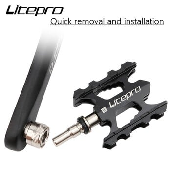 Litepro Folding Bike Quick Release Pedal Ultra-light CNC Aluminium Alloy MTB Road Bike Non-slip Бързо премахване за Fnhon Bicycle