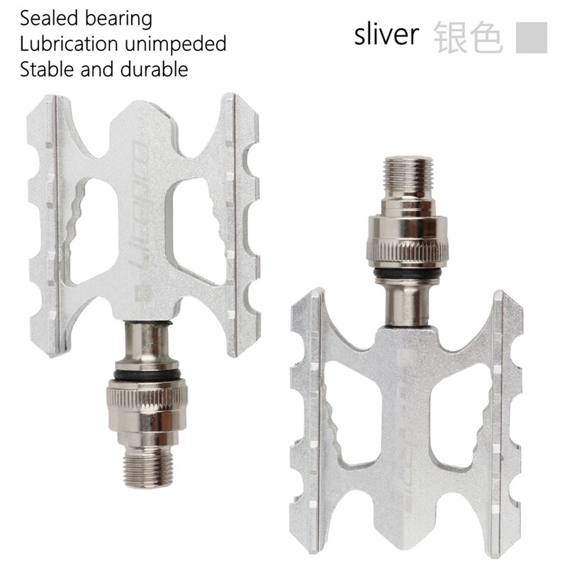 Litepro kokkupandav jalgratta kiirvabastuspedaal Ülimalt kerge CNC-alumiiniumisulamist MTB maanteejalgratas, libisemisvastane Kiiresti eemaldatav Fnhoni jalgratta jaoks