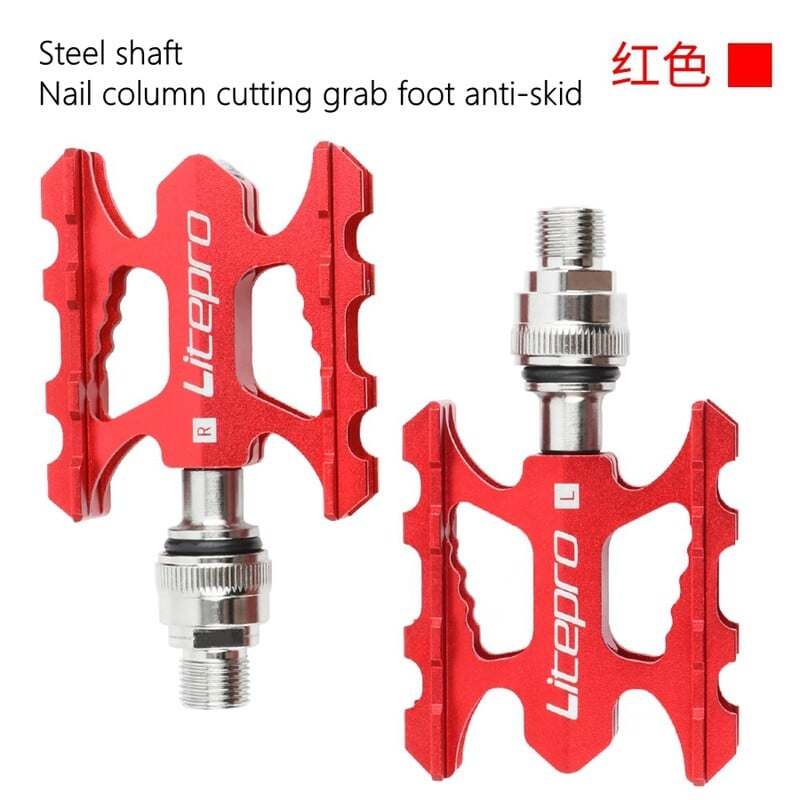 Litepro kokkupandav jalgratta kiirvabastuspedaal Ülimalt kerge CNC-alumiiniumisulamist MTB maanteejalgratas, libisemisvastane Kiiresti eemaldatav Fnhoni jalgratta jaoks
