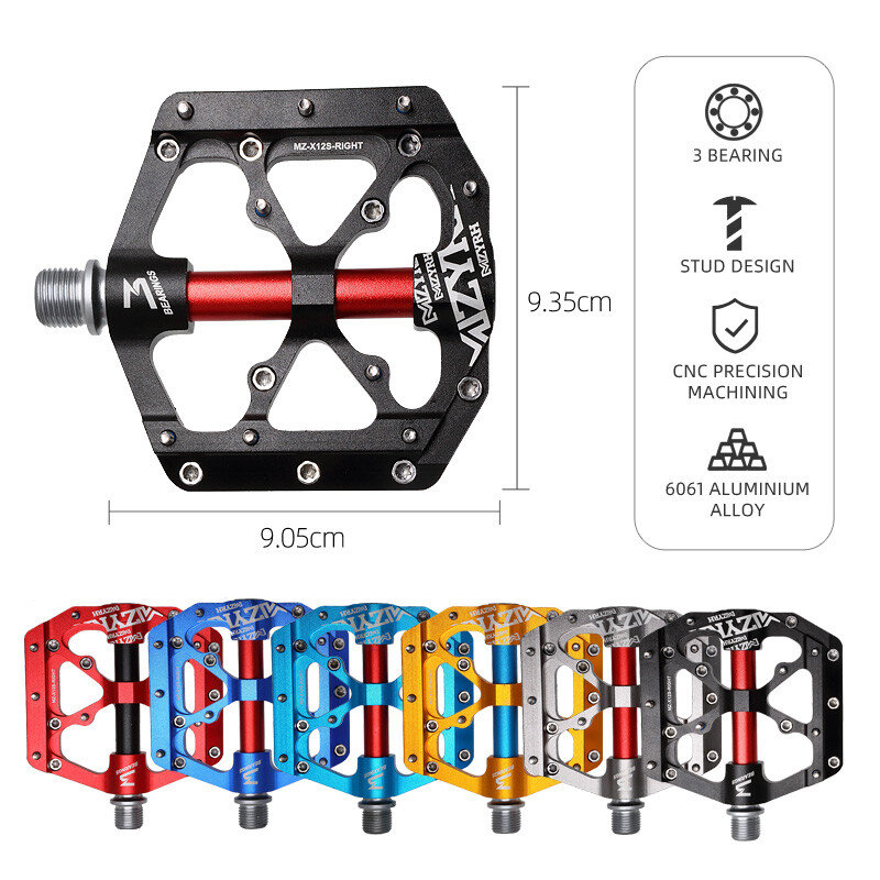 MZYRH Πεντάλ ποδηλάτου 3 ρουλεμάν Υπερελαφρύ Αντιολισθητικό CNC BMX MTB Πεντάλ ποδηλάτου δρόμου Ποδηλασία Σφραγισμένο ρουλεμάν Πεντάλ ποδηλάτου