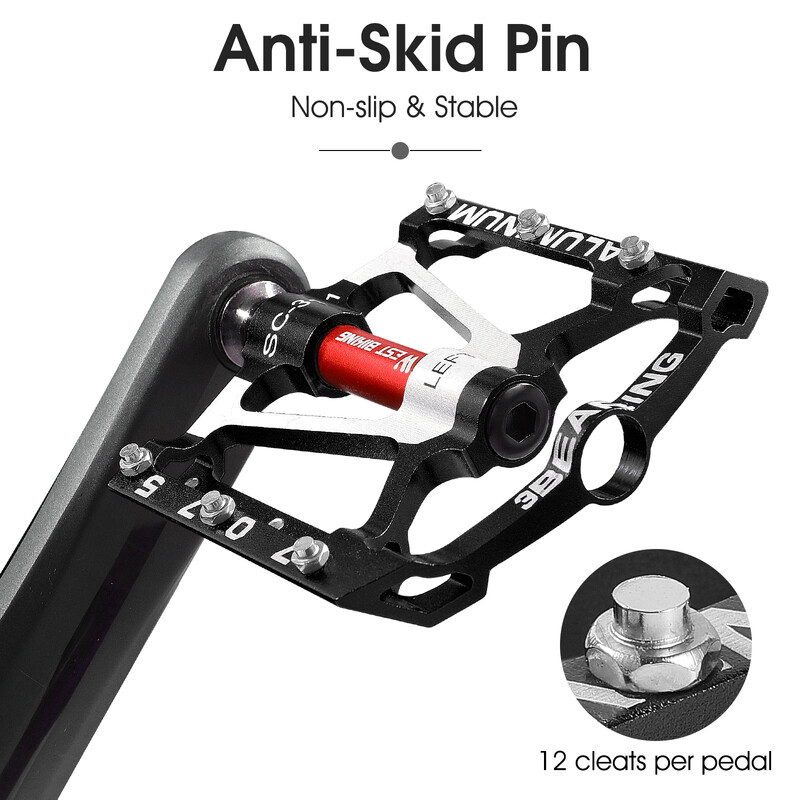 WEST BIKING jalgrattapedaalid ülikerged libisemisvastased CNC BMX BMX MTB maanteejalgrattapedaalid Jalgrattasõidu suletud laagriga jalgrattapedaalid