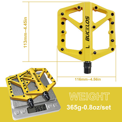 Πεντάλ ποδηλάτου BUCKLOS Sealed Bearing MTB Πεντάλ πλατφόρμας για Bicycle Mountain Bike Nylon Flat Pedals 9/16`` MTB Road Bike Part