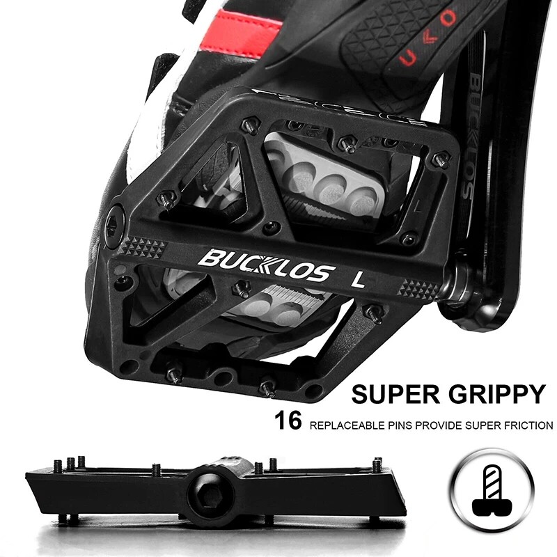 Πεντάλ ποδηλάτου BUCKLOS Sealed Bearing MTB Πεντάλ πλατφόρμας για Bicycle Mountain Bike Nylon Flat Pedals 9/16`` MTB Road Bike Part