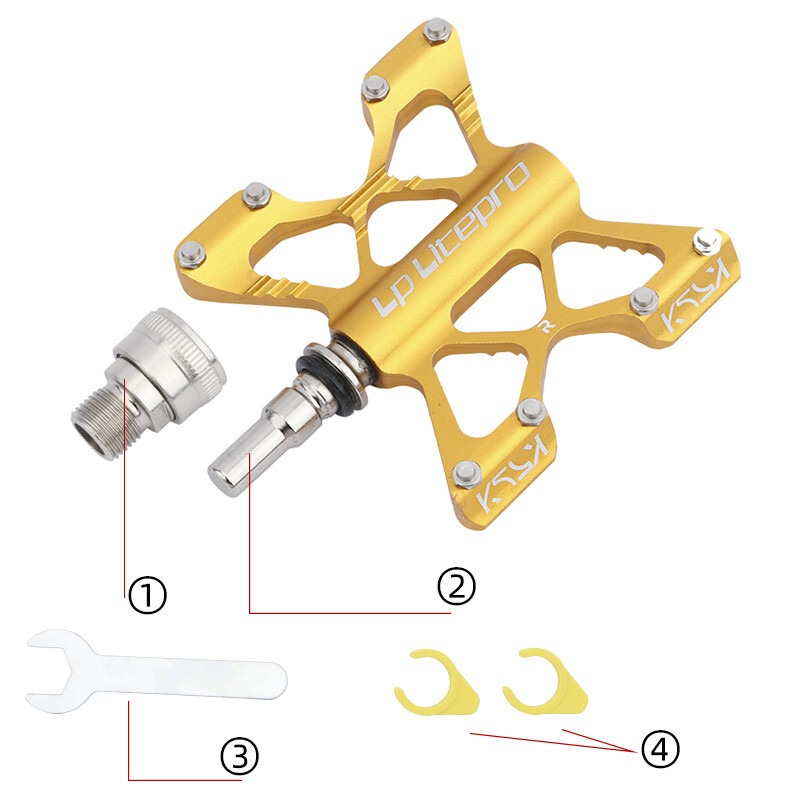 Litepro K5 πεντάλ γρήγορης απελευθέρωσης Διευρυμένο αντιολισθητικό εξαιρετικά ελαφρύ κράμα αλουμινίου DU σφραγισμένο ρουλεμάν Πτυσσόμενα πεντάλ ποδηλάτου MTB Εξάρτημα ποδηλάτου