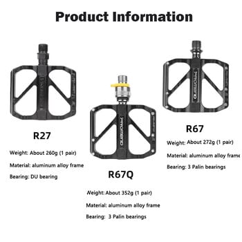 PROMEND Multiple Styles M29 R27 R67 Πεντάλ ποδηλάτου υψηλής ταχύτητας UltralightΑντιολισθητικό BMX Racing MTB DU Sealed 3 Bearing Parts Bike