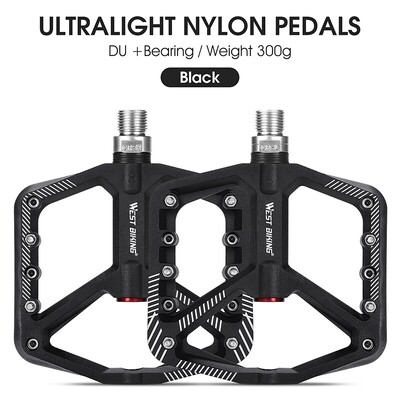 WEST BIKING Pedale ultraușoare din nailon, anti-alunecare, MTB, BMX, picior de bicicletă, rulmenți etanșați plat, pedală, accesorii pentru ciclism, piese