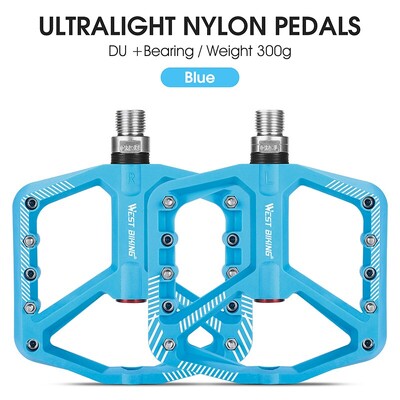 WEST BIKING Pedale ultraușoare din nailon, anti-alunecare, MTB, BMX, picior de bicicletă, rulmenți etanșați plat, pedală, accesorii pentru ciclism, piese