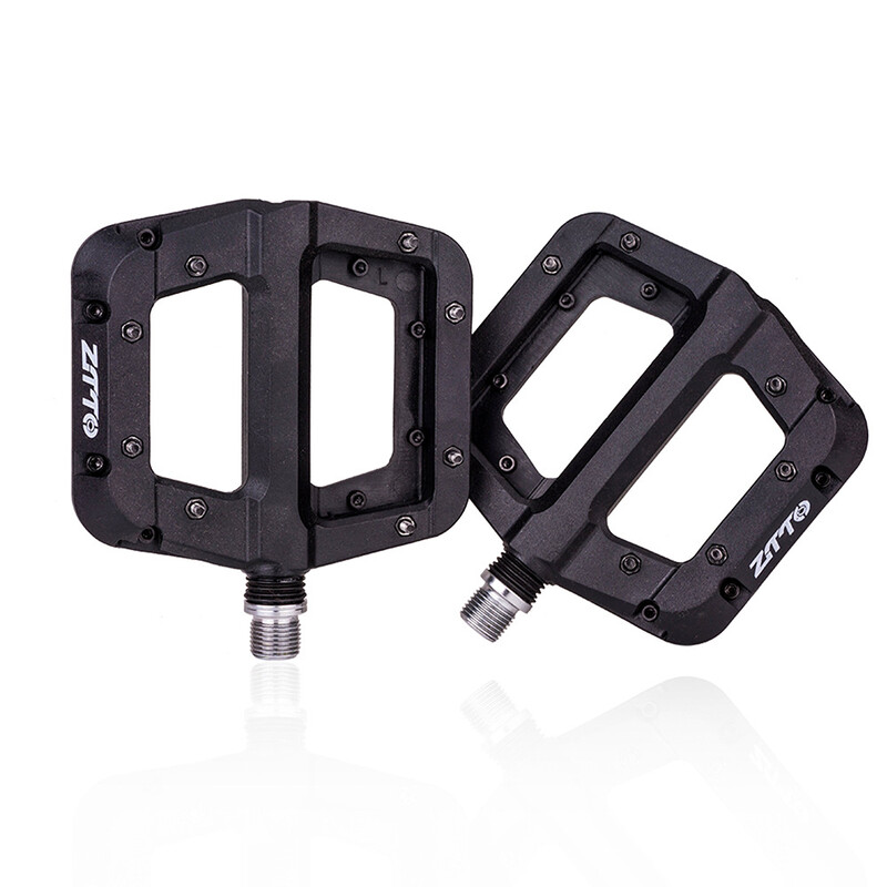 1 pereche de pedale pentru bicicletă MTB Pedale antiderapante pentru bicicletă de munte Platformă din fibră de nailon Pedale plate pentru bicicletă 9/16 inch Accesorii pentru biciclete