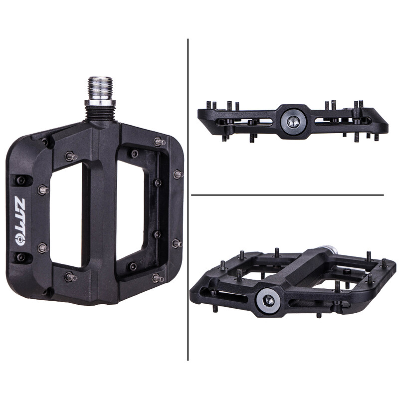 1 pereche de pedale pentru bicicletă MTB Pedale antiderapante pentru bicicletă de munte Platformă din fibră de nailon Pedale plate pentru bicicletă 9/16 inch Accesorii pentru biciclete