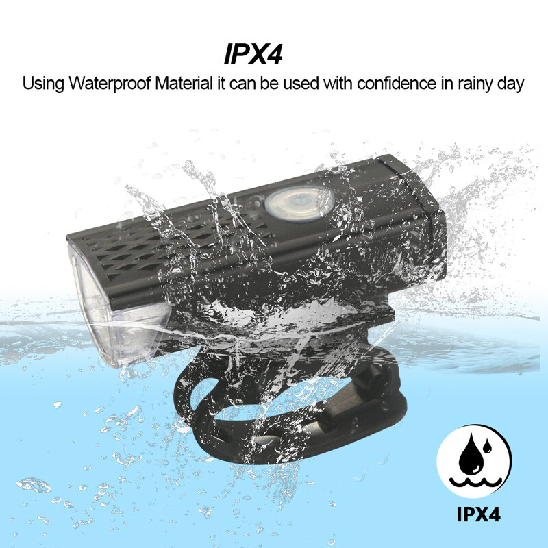 Επαναφορτιζόμενο σετ φώτων ποδηλάτου USB Μπροστινό φως με πίσω φως Εύκολη εγκατάσταση 3 τρόπων λειτουργίας Αξεσουάρ ποδηλάτου για το ποδήλατο