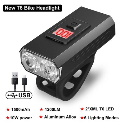 3T6 LED Φως ποδηλάτου εμπρός 4800mAh USB Επαναφορτιζόμενη MTB Λάμπα ποδηλάτου 2500 Lumen Ποδήλατο Φακό Αξεσουάρ ποδηλάτου φακού ποδηλάτου