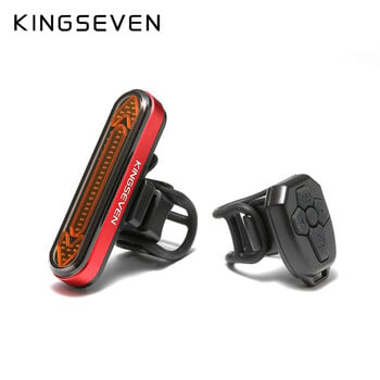 KINGSEVEN Πίσω φώτα ποδηλάτου Dela USB επαναφορτιζόμενη προειδοποίηση πίσω φανάρι Ασύρματο τηλεχειριστήριο φλας LED Φωτισμός φαναριού