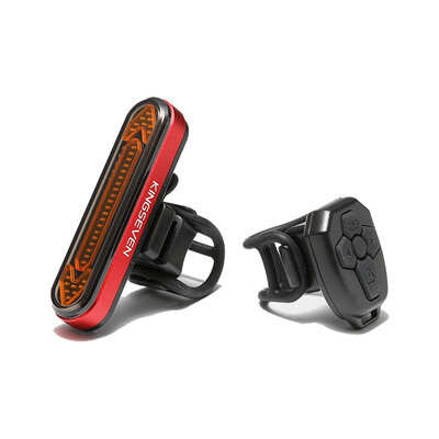 KINGSEVEN Faruri spate pentru bicicletă Dela USB reîncărcabil Avertizare Lampă spate pentru bicicletă Telecomanda fără fir Semnal de întoarcere LED Lanternă de iluminat