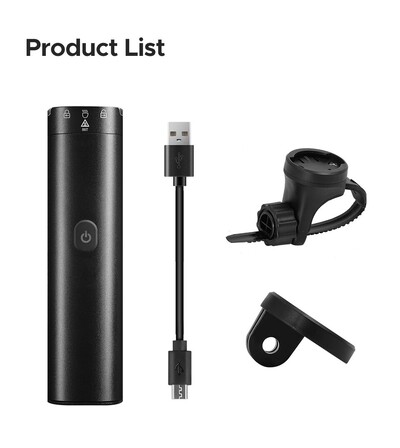 Geoid 1000Lumen kerékpáros lámpa első lámpa, forgatható lencse Type-C újratölthető 4000mAh Power Bank kerékpár vízálló fényszóró