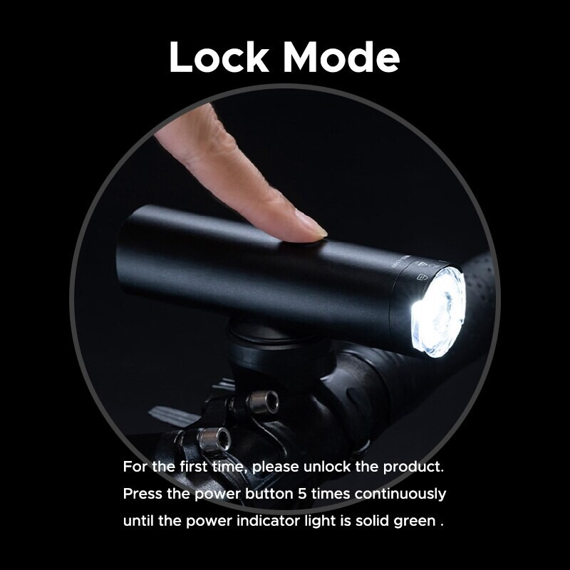 Ģeoīda 1000 lūmenu velosipēda gaismas priekšējais lukturis, grozāms C tipa objektīvs, uzlādējams 4000 mAh strāvas padeves bankas velosipēda ūdensnecaurlaidīgs priekšējais lukturis