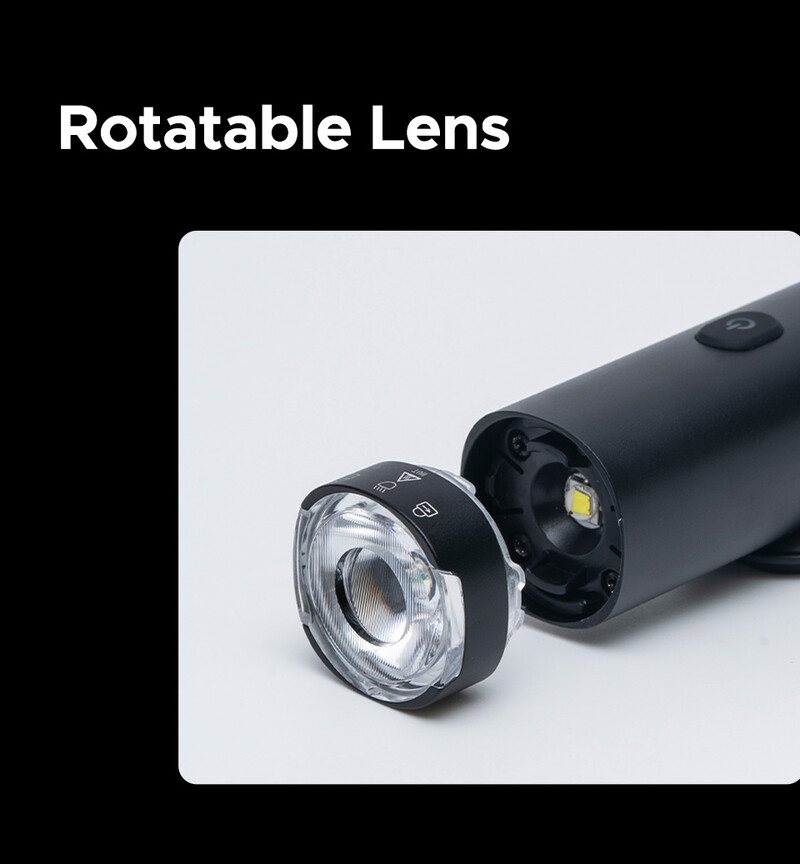 Ģeoīda 1000 lūmenu velosipēda gaismas priekšējais lukturis, grozāms C tipa objektīvs, uzlādējams 4000 mAh strāvas padeves bankas velosipēda ūdensnecaurlaidīgs priekšējais lukturis
