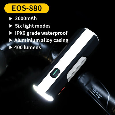 Αντιθαμβωτικό XPG+COB LED μπροστινό φως ποδηλάτου 700LM 4000mAh 18650 Μπαταρία IPX6 Αδιάβροχο USB-C επαναφορτιζόμενο ποδήλατο ποδηλάτου