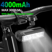NEWBOLER Φως ποδηλάτου εμπρός 4000mAh Φως ποδηλάτου 3000Lumen Αδιάβροχος φακός USB φόρτισης MTB οδικής λάμπας ποδηλασίας Αξεσουάρ