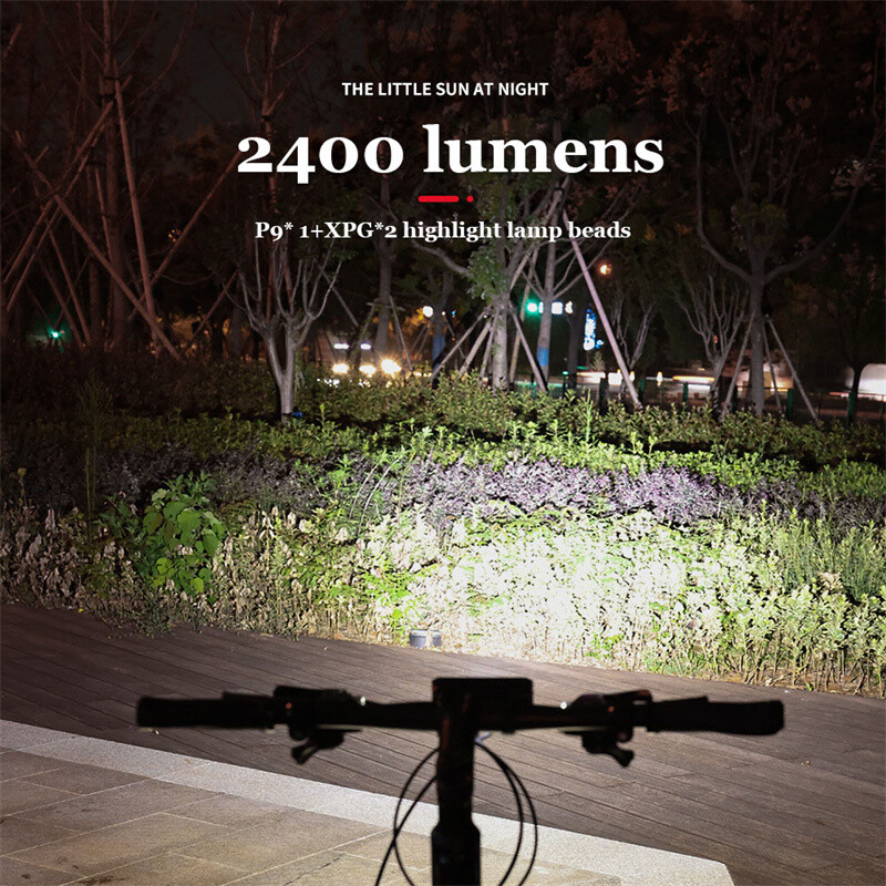 MTB Φως ποδηλάτου Μπροστινό Φως ποδηλάτου Επαναφορτιζόμενο 4000mAh Φακός Led ποδηλάτου εμπρός και πίσω προβολέας Αξεσουάρ ποδηλάτου