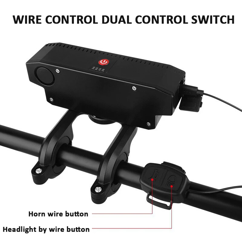 Lampă pentru bicicletă 8LED USB Reîncărcabilă Lampă frontală Tip-C MTB Mountain Bike Lampă 4000mAh Far Scooter Lanternă Ciclism