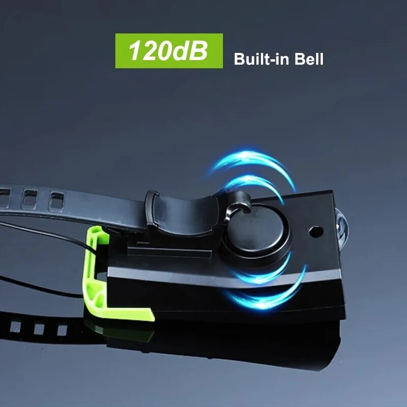 20000 liumenų indukcinis dviračio priekinis žibintas su garsiniu 4000 mAh USB įkraunamu išmaniuoju dviračio žibintu LED dviračio lempa
