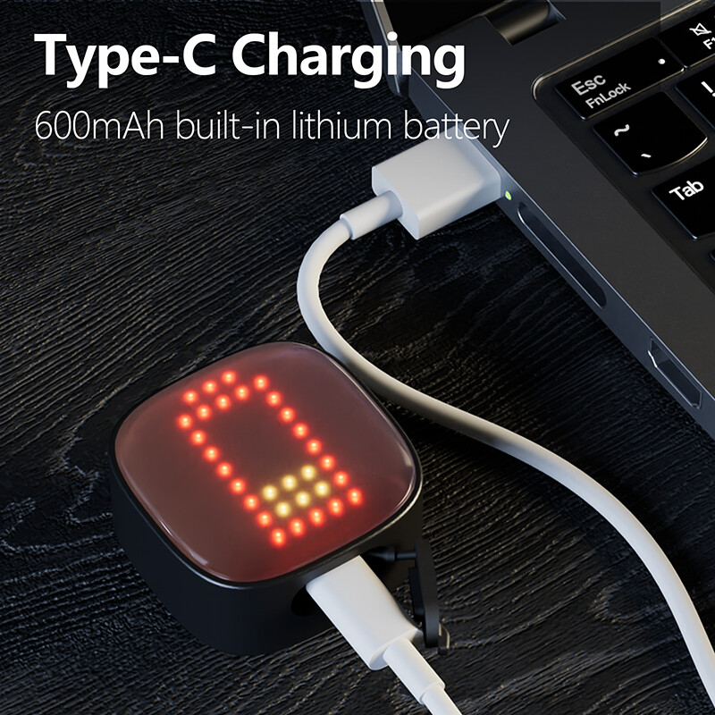 Pentru Brompton Lumină pentru biciclete Lumină inteligentă cu senzor de frână automată IPX6 Impermeabil Tip-C AIRTAG Poziționare Lampă spate MTB