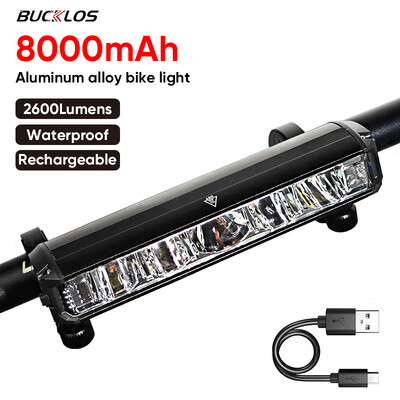 Lumină pentru bicicletă din aliaj de aluminiu, reîncărcabilă prin USB, lampă frontală pentru bicicletă, LED super-luminoasă, impermeabilă, pentru ciclism, lumini pentru bicicletă de drum pentru MTB