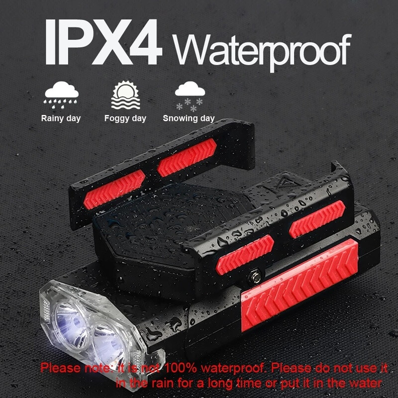 4000 mAh 5 u 1 svjetiljka za bicikl, sirena, držač telefona Power Bank, USB punjiva, 400 lm, biciklistička prednja svjetiljka, MTB dodaci za cestovne bicikle