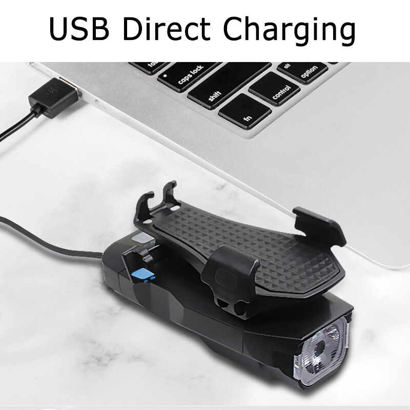 4 AZ 1-BEN Kerékpár lámpa elülső USB újratölthető kürt telefontartó Vízálló kerékpár lámpa 4000 mAh zseblámpa kerékpáros lámpához