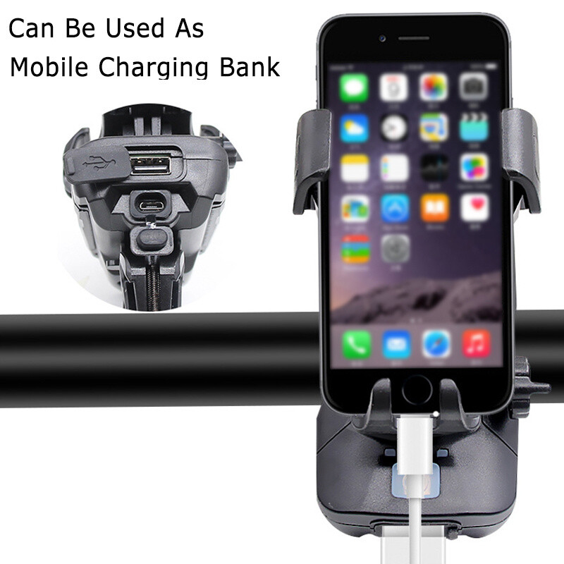 4 AZ 1-BEN Kerékpár lámpa elülső USB újratölthető kürt telefontartó Vízálló kerékpár lámpa 4000 mAh zseblámpa kerékpáros lámpához