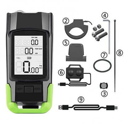 3 vienā velosipēda lukturi, USB uzlādējami 800 lm 4000 mAh velosipēda priekšējie braukšanas gaismas signāltaures velosipēda LED lampas velosipēda piederumi