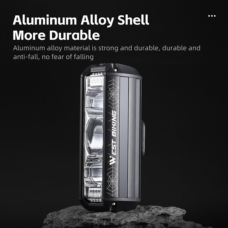 WEST BIKING Prednja svjetiljka za bicikle 1750 lumena Svjetlo za bicikle 4000 mAh IPX4 Vodootporna baterijska svjetiljka Type-C za punjenje MTB svjetiljka za cestovni biciklizam