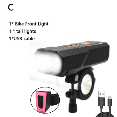 4000 mAh kerékpáros lámpa LED zseblámpa USB újratölthető vízálló kerékpáros fényszóró IPX65 vízálló MTB első kerékpáros lámpa