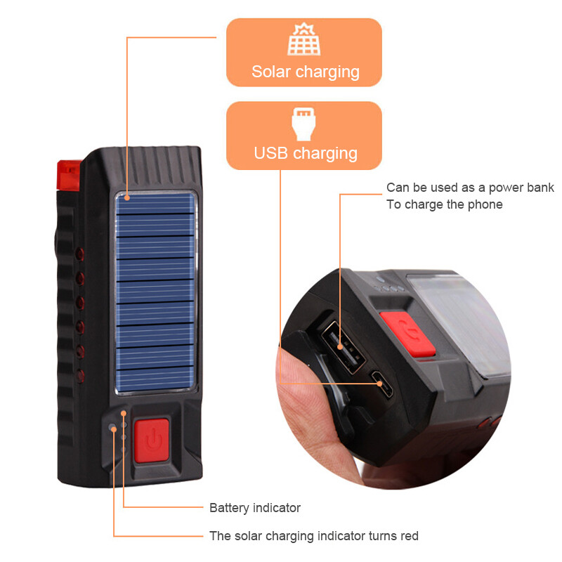 Bicycle Horn 4000mAh Horn Solar Powered Light Bicycle USB Rechargeable Bicycle Headlight Συνδυασμοί εμπρός φωτός & καμπάνα