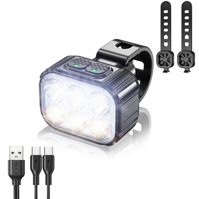 Q6 LED lampas lukturis priekšējais aizmugurējais uzlādējams zibspuldze Luz Delantera Bicicleta MTB priekšējo lukturu aizmugurējais lukturis riteņbraukšana biznesam