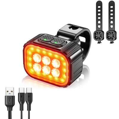 Q6 LED lampas lukturis priekšējais aizmugurējais uzlādējams zibspuldze Luz Delantera Bicicleta MTB priekšējo lukturu aizmugurējais lukturis riteņbraukšana biznesam