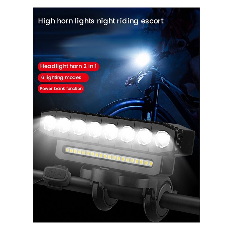 LED Kerékpáros Fényszóró LED Fénysor Kerékpár első lámpa Power Bank Töltő Kerékpár tartozékok