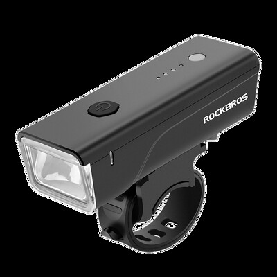 ROCKBROS jalgrattavalgusti 260LM 1500mAh C-tüüpi juhtraud, laetav LED-taskulamp jalgrattavalgusti veekindlad jalgrattatarvikud