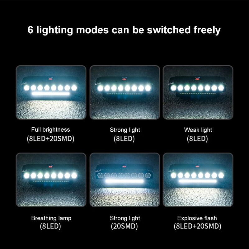 Farul cu LED pentru bicicletă Lumină față pentru bicicletă cu 130DB Bell Lumină de siguranță pentru bicicletă Power Bank 6 moduri de lumină pentru bicicleta de drum de munte