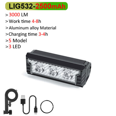 NEWBOLER Lumină pentru bicicletă față 6000 lumen Lampă pentru bicicletă 6600 mAh Lanternă rezistentă la apă Încărcare USB MTB Accesorii pentru lămpi de ciclism rutier