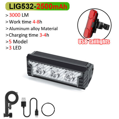 NEWBOLER Lumină pentru bicicletă față 6000 lumen Lampă pentru bicicletă 6600 mAh Lanternă rezistentă la apă Încărcare USB MTB Accesorii pentru lămpi de ciclism rutier