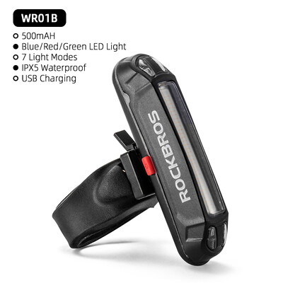 ROCKBROS Stražnje svjetlo bicikla Vodootporno upozorenje za sjedalo Stražnje svjetlo bicikla MTB Cestovna LED svjetiljka Stražnje svjetlo USB punjenje Svjetlo za bicikl