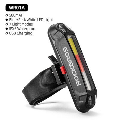 ROCKBROS Stražnje svjetlo bicikla Vodootporno upozorenje za sjedalo Stražnje svjetlo bicikla MTB Cestovna LED svjetiljka Stražnje svjetlo USB punjenje Svjetlo za bicikl