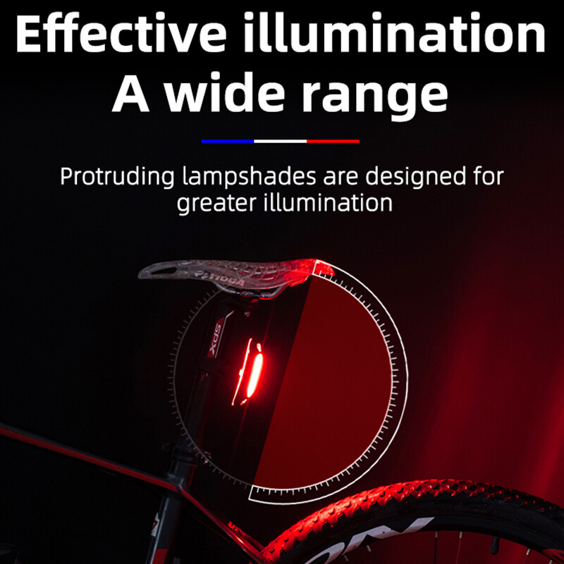 ROCKBROS Stražnje svjetlo bicikla Vodootporno upozorenje za sjedalo Stražnje svjetlo bicikla MTB Cestovna LED svjetiljka Stražnje svjetlo USB punjenje Svjetlo za bicikl
