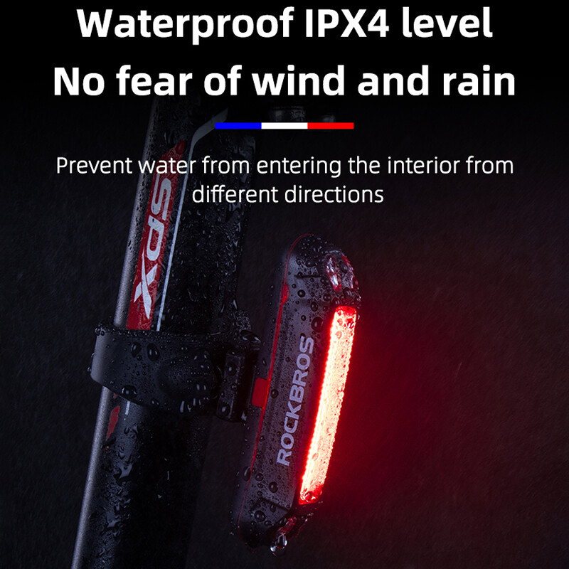 ROCKBROS Stražnje svjetlo bicikla Vodootporno upozorenje za sjedalo Stražnje svjetlo bicikla MTB Cestovna LED svjetiljka Stražnje svjetlo USB punjenje Svjetlo za bicikl